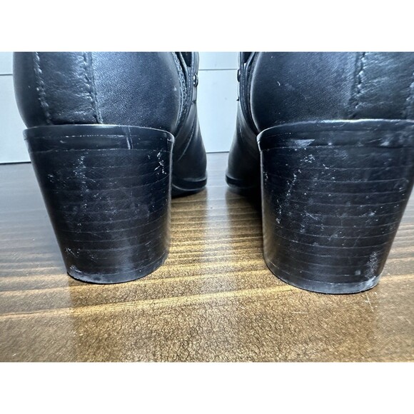 Sam Edelman Dalma Black Leather Studded Harness Chelsea Ankle Boots Women 8 - Picture 8 of 13